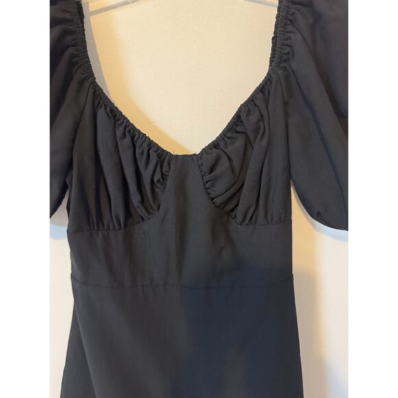 Peppermayo Puff Sleeve Victorian Mini Dress Black Size 6 NEW - Picture 4 of 8